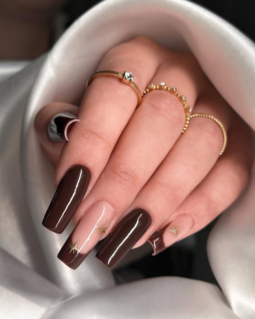 jesienny manicure, jesienne paznokcie, jesienny pedicure, paznokcie na jesień, delikatne paznokcie hybrydowe, ciemnoczerwone paznokcie, czarne paznokcie, wzory paznokci